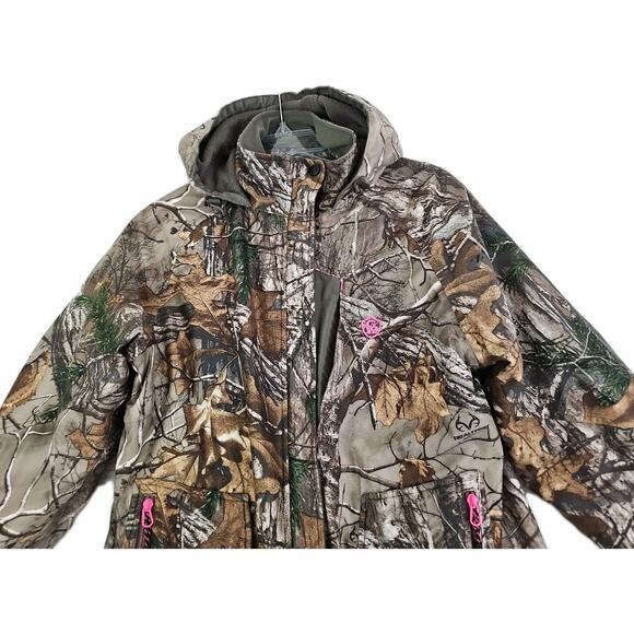 Game Winner ~Woman Size M~ Brown Camouflage Hunting Outdoors Coat Jacket Hooded. - Picture 10 of 15